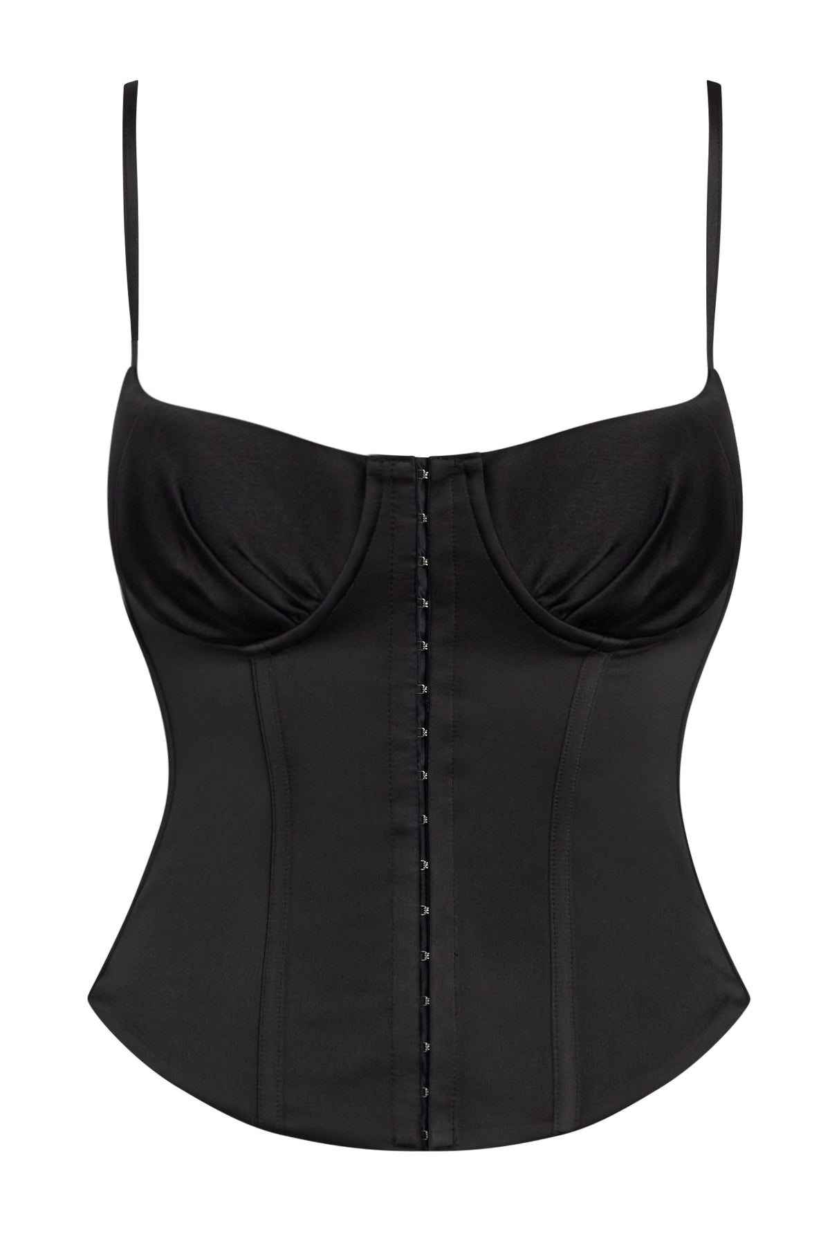 Luce Longline Satin Bustier Corset Top | LEAU