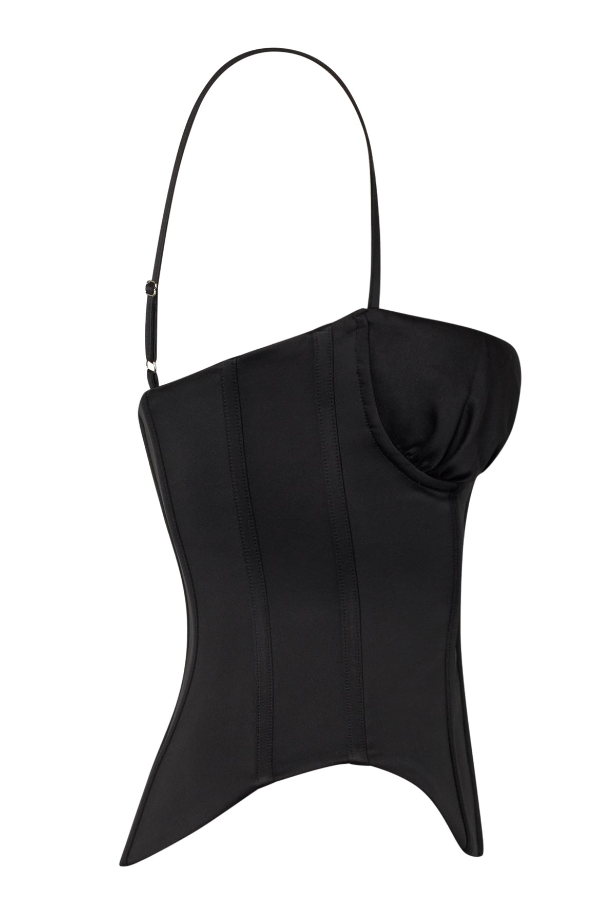 Luce Longline Satin Bustier Corset Top LEAU