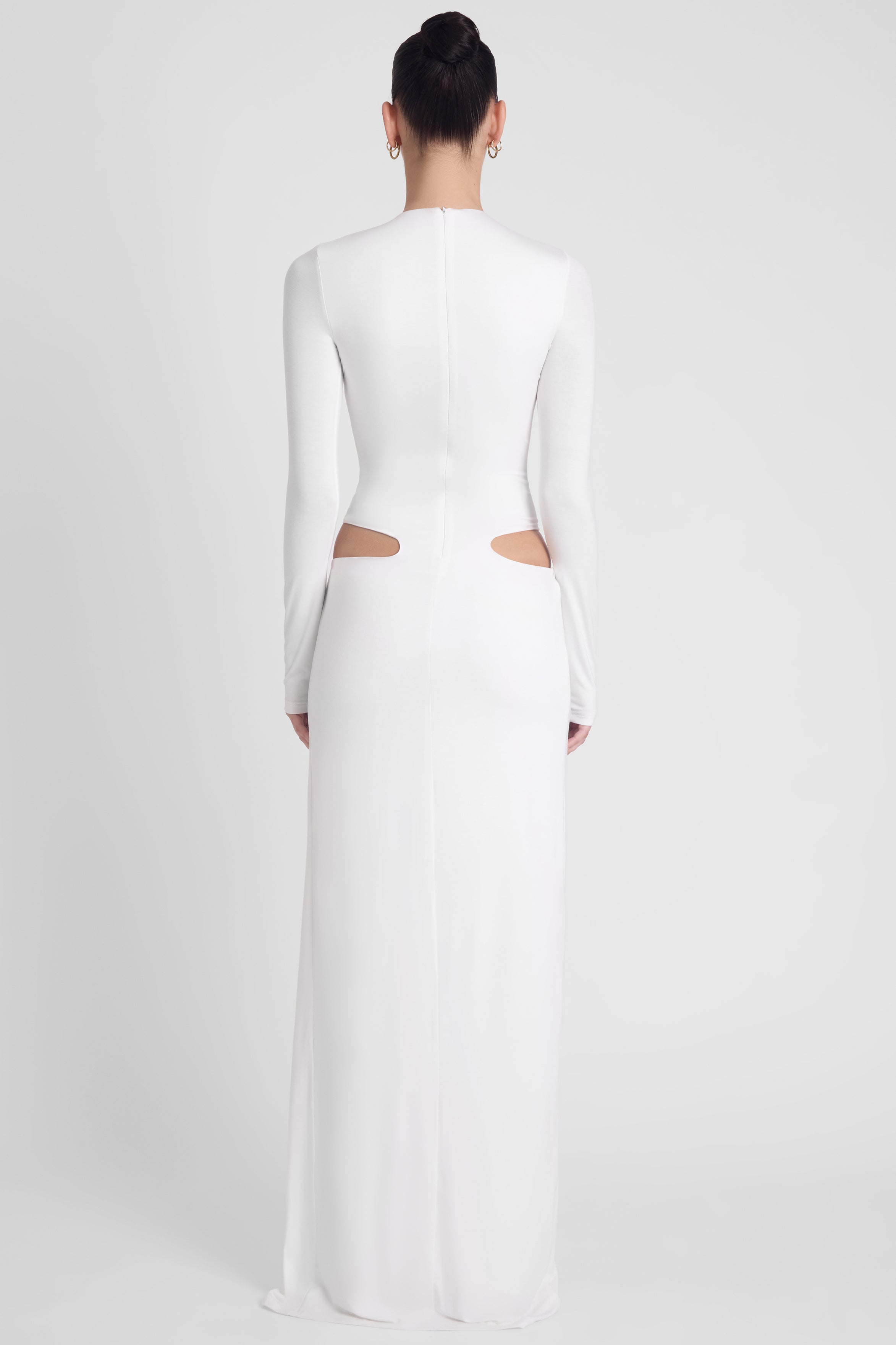 Vacanza Drape Gown - White