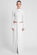 Vacanza Drape Gown - White