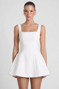 Ysabelle Babydoll Corset Mini Dress - White