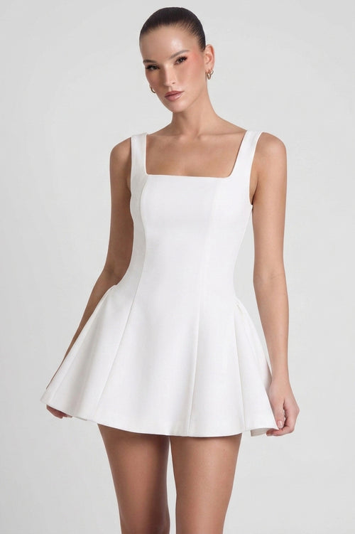 Ysabelle Babydoll Corset Mini Dress - White