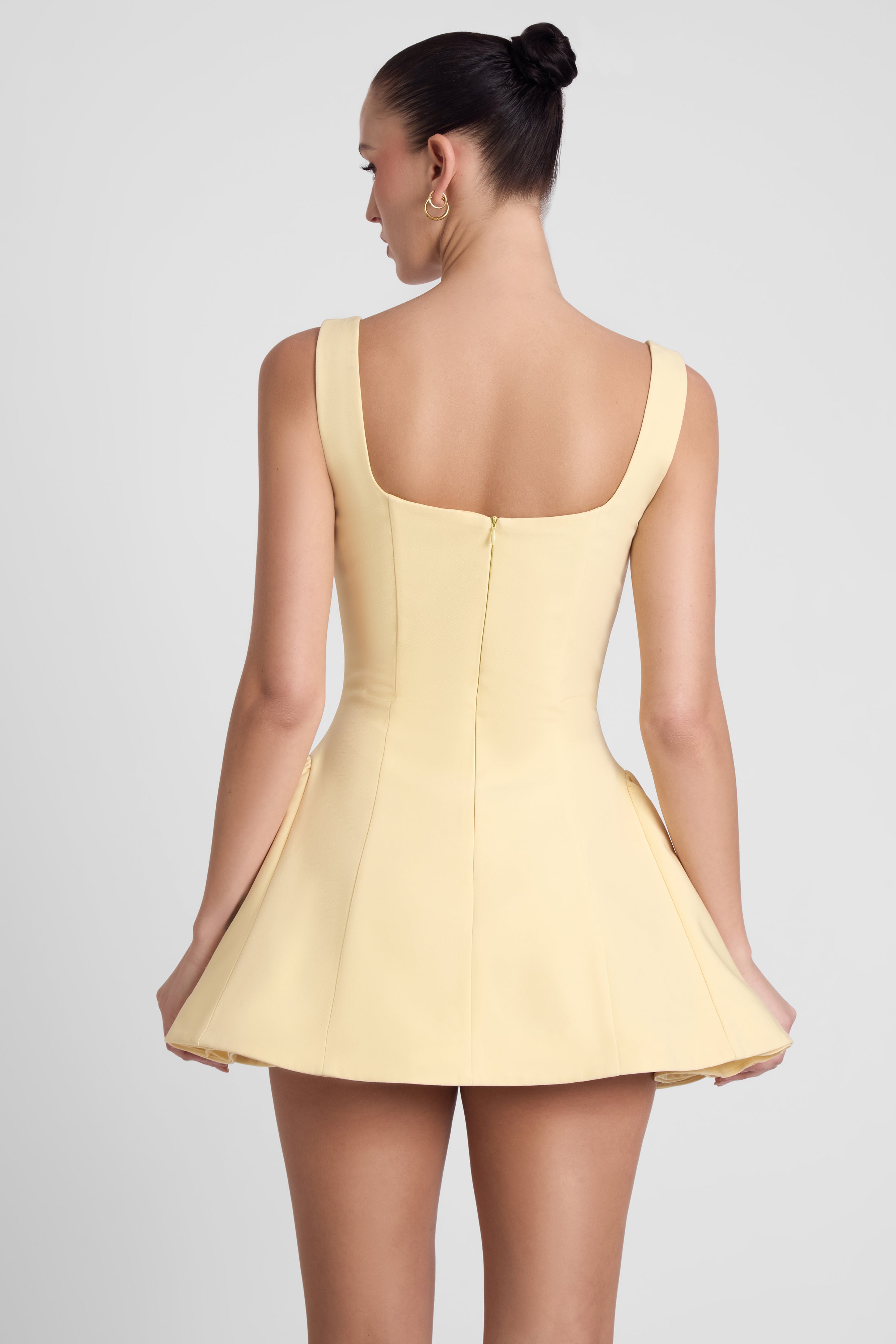 Ysabelle Babydoll Corset Mini Dress - Yellow
