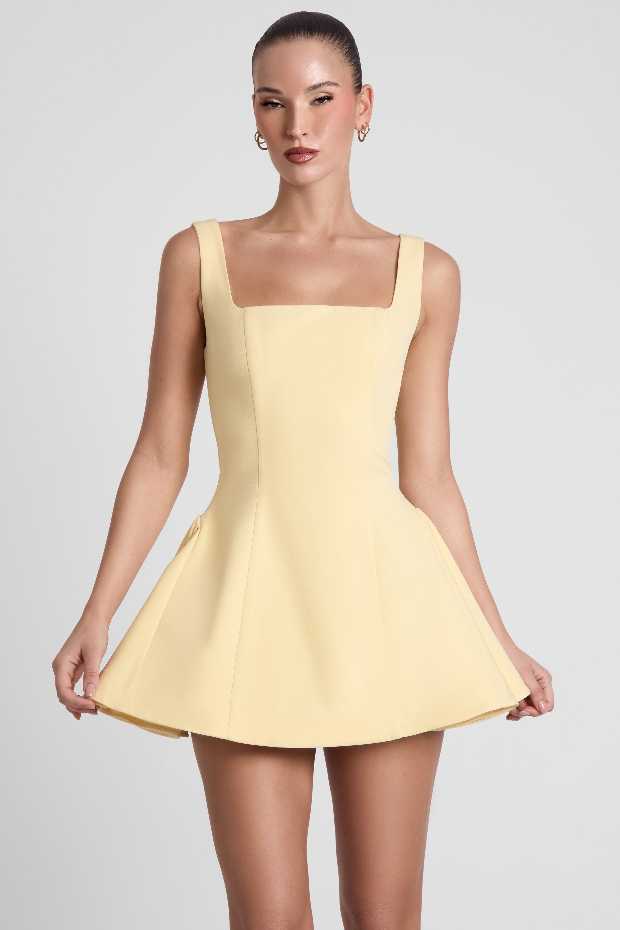 Ysabelle Babydoll Corset Mini Dress - Yellow