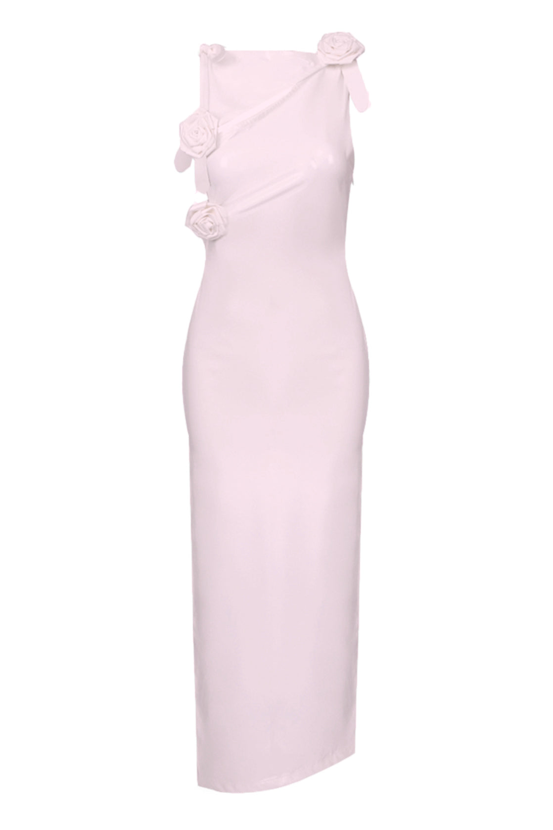 Level Latex Floral Maxi Dress - Pink