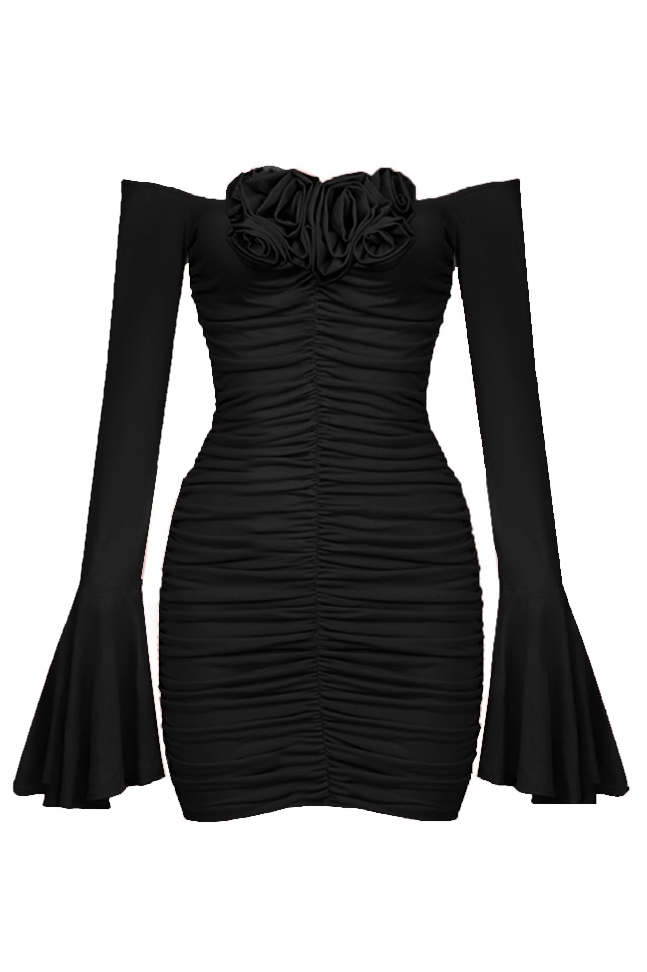 Paloma Floral Mini Dress - Black