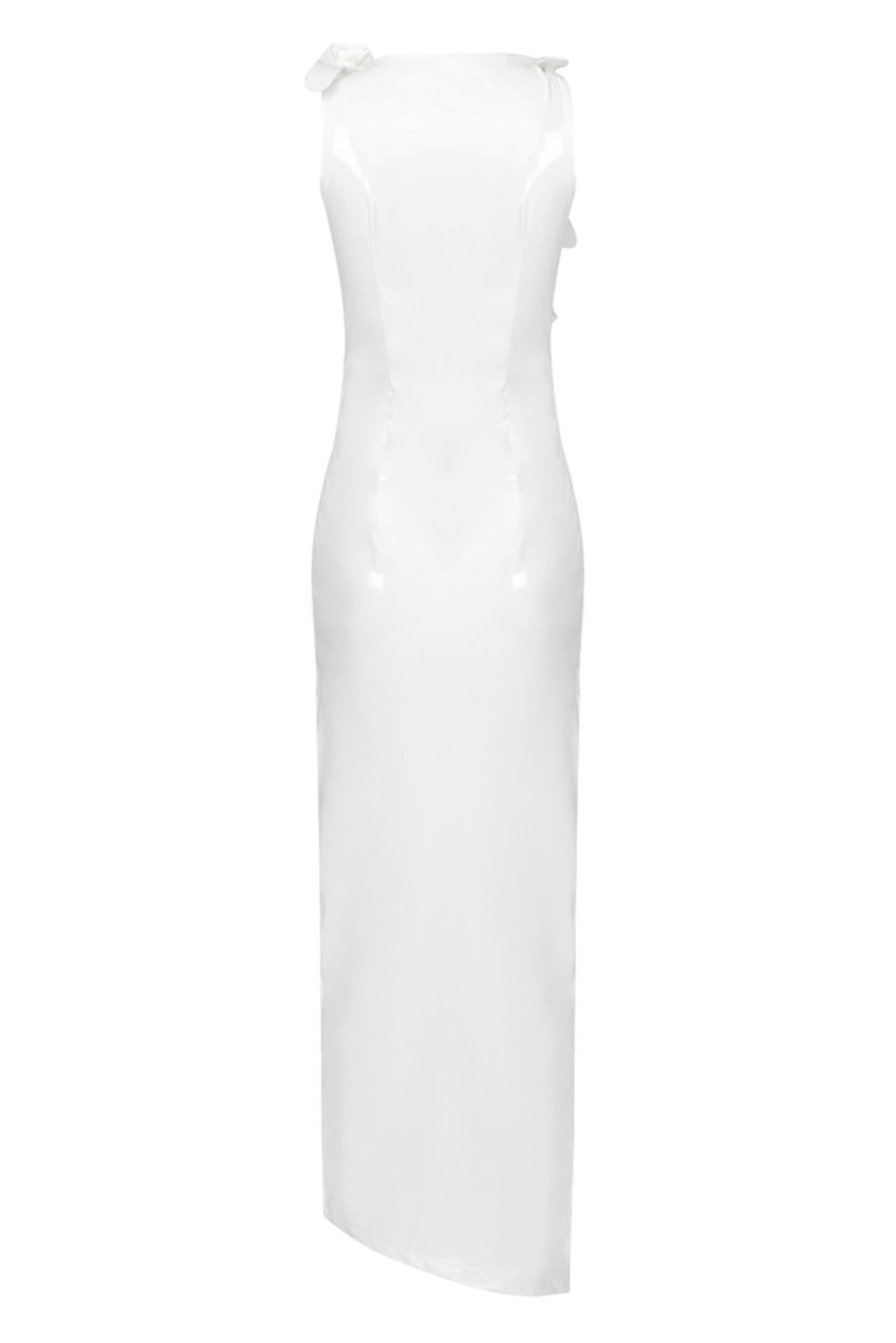 Level Latex Floral Maxi Dress - White
