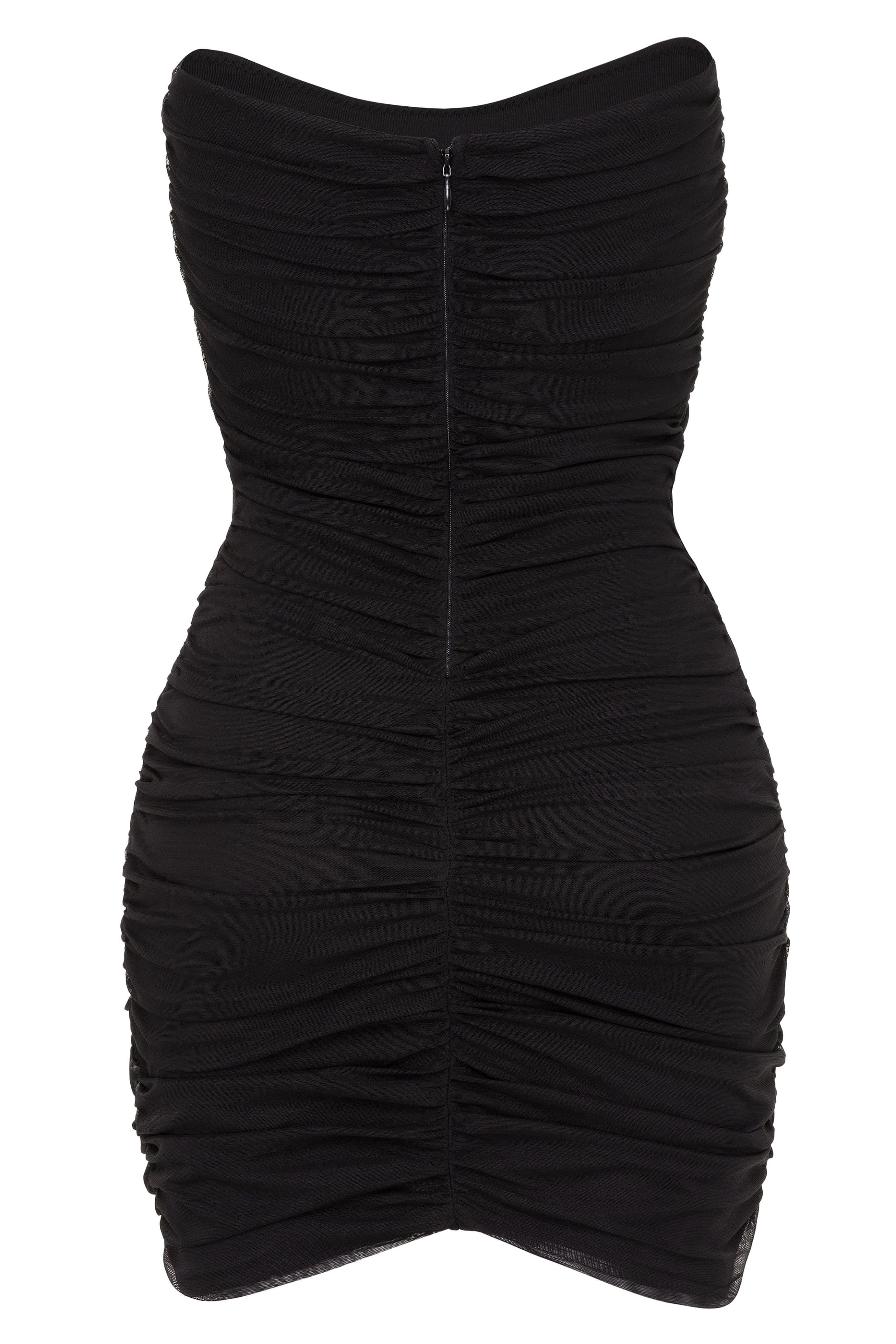 LEAU - Caro Corset Mini Dress in Black.