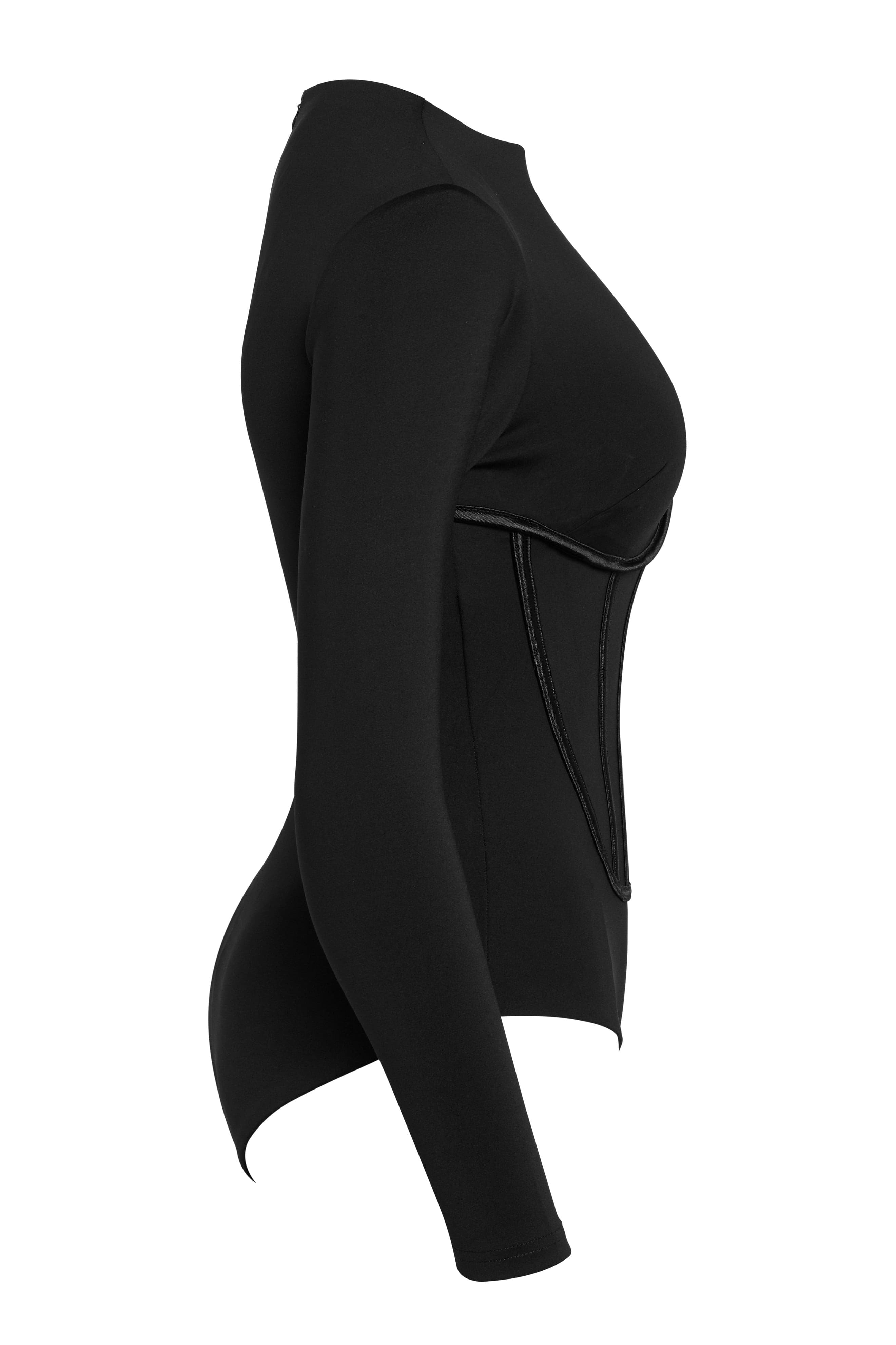 leau black lennox bustier corset bodysuit