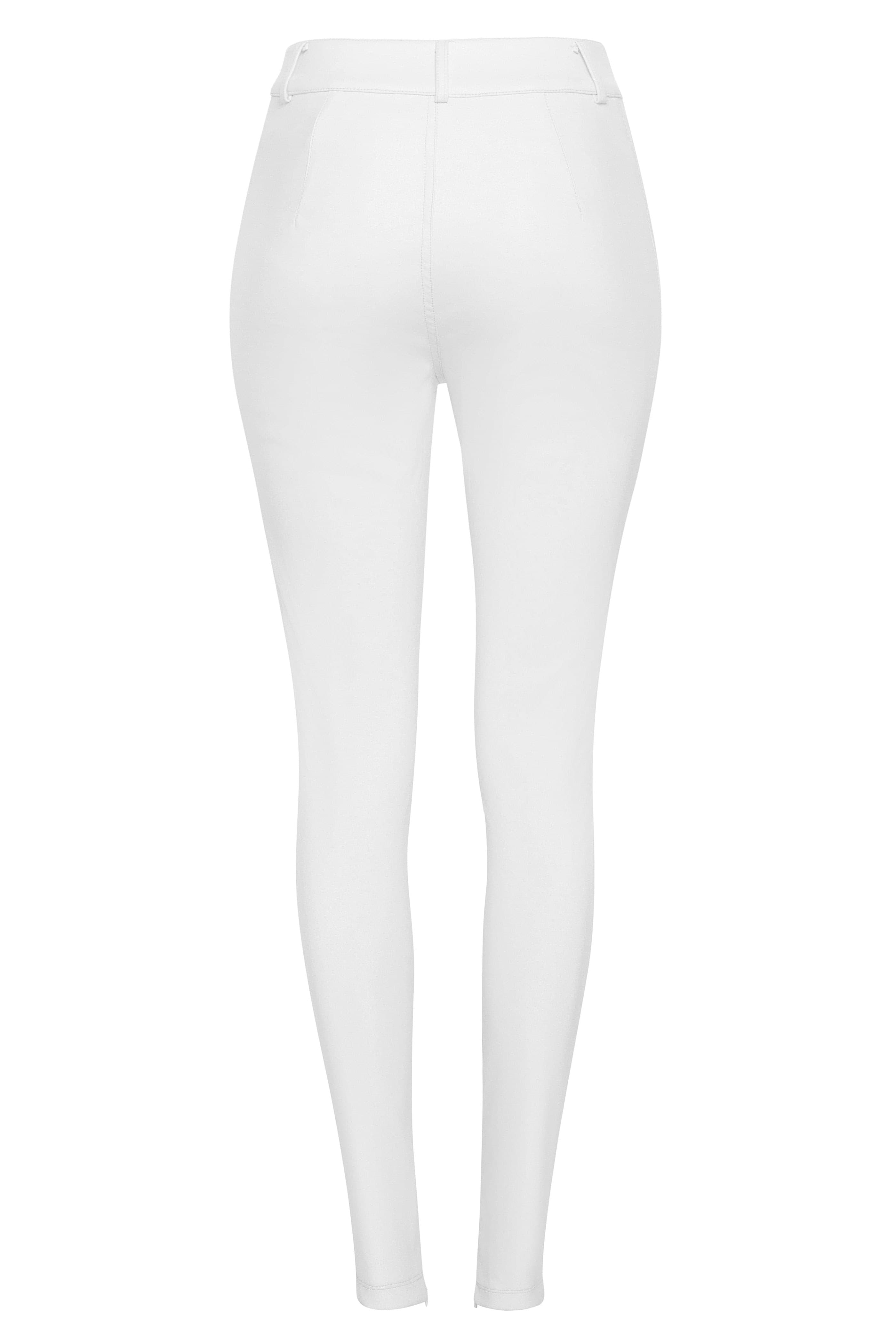 Synder Vegan Leather Skinny Pants - White.