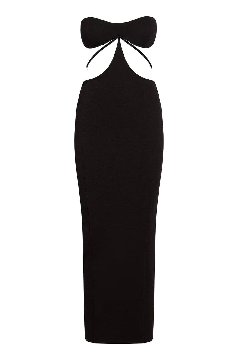Valencia Bustier Maxi Dress - Black | LEAU