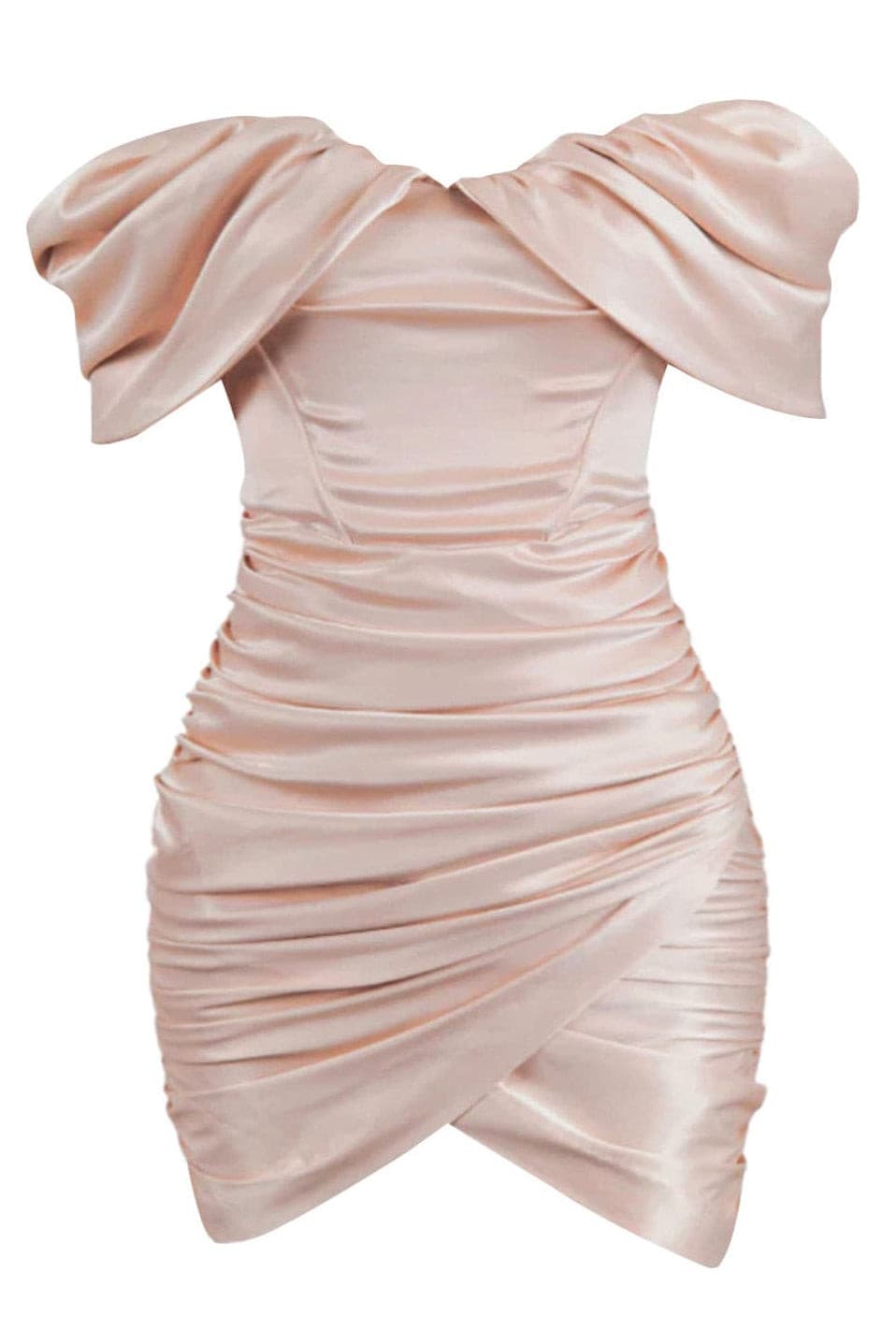 LEAU - Divine Satin Corset Dress in Blush.